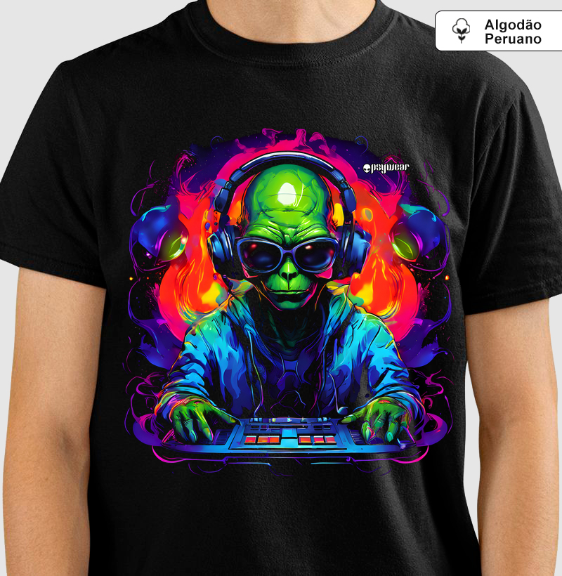 Alien DJ (fogo) (Algodão Peruano)