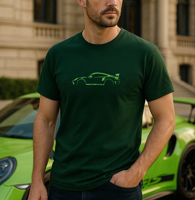 GT3 991 Silhouette Lizard Green
