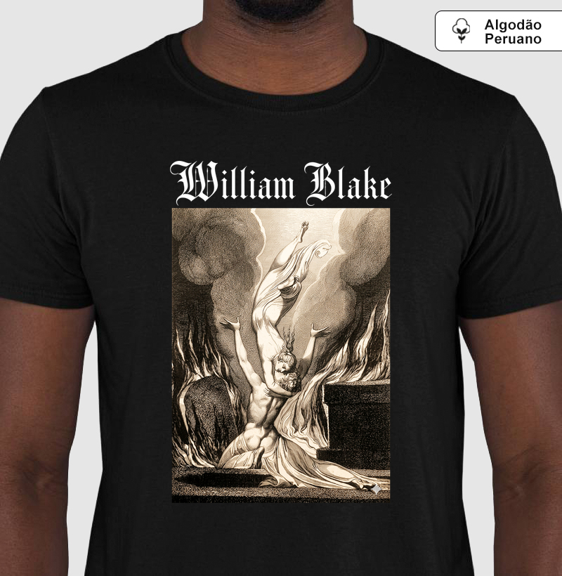 Camiseta Algodão Peruano Tanguis William Blake Inferno de Dante