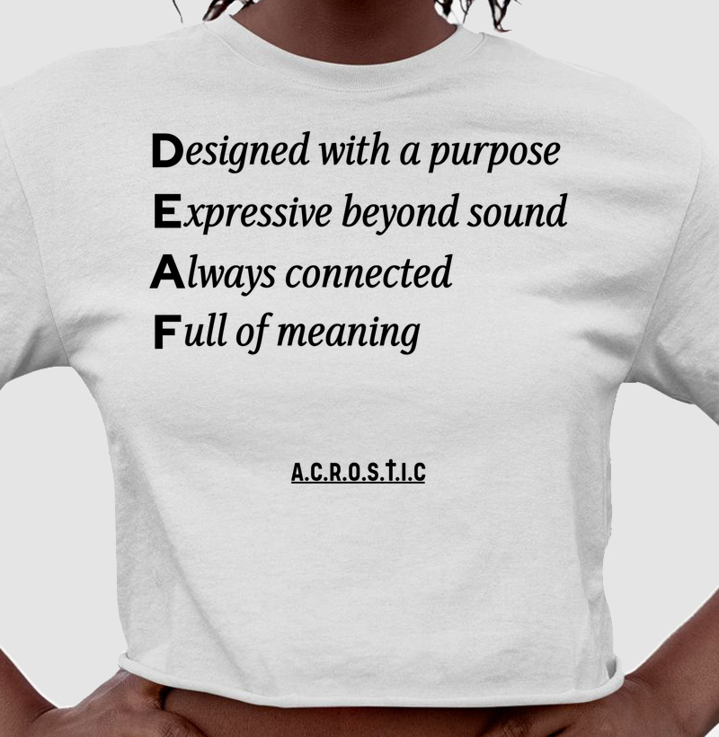 D.E.A.F | a.c.r.o.s.t.i.c
