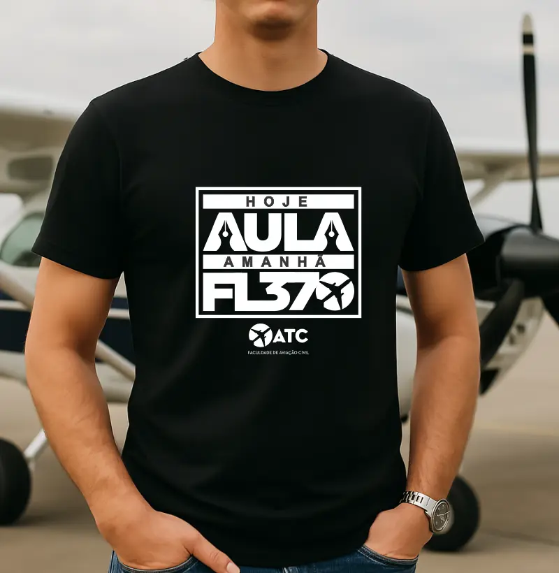 Camiseta "Hoje Aula, Amanhã FL370" – Edição Oficial ATC
