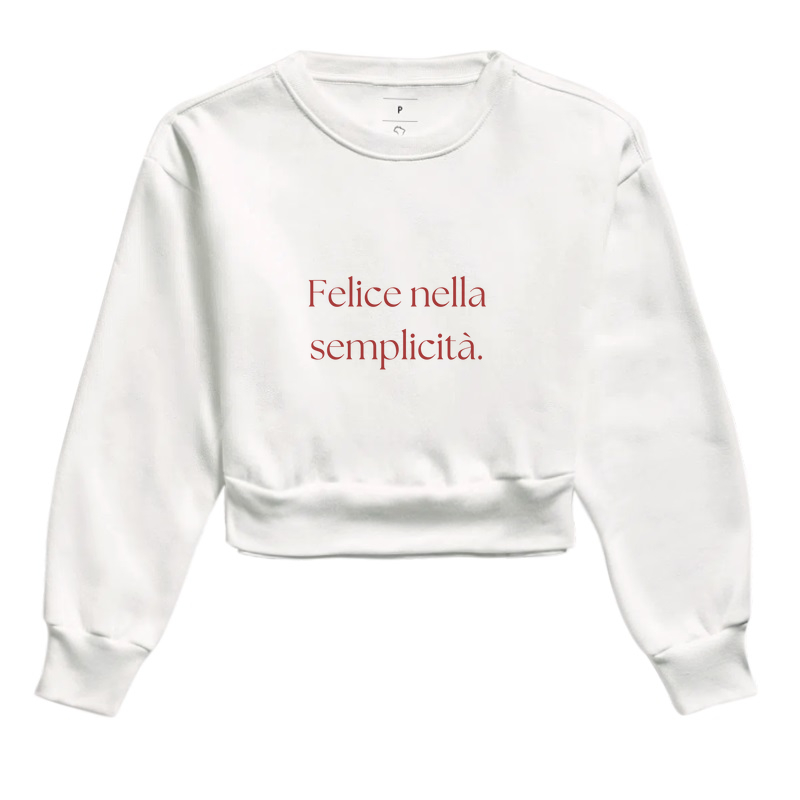 Moletom Cropped Simplicità 