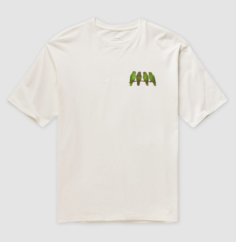 Camiseta Oversized Papagaios - Minimalista