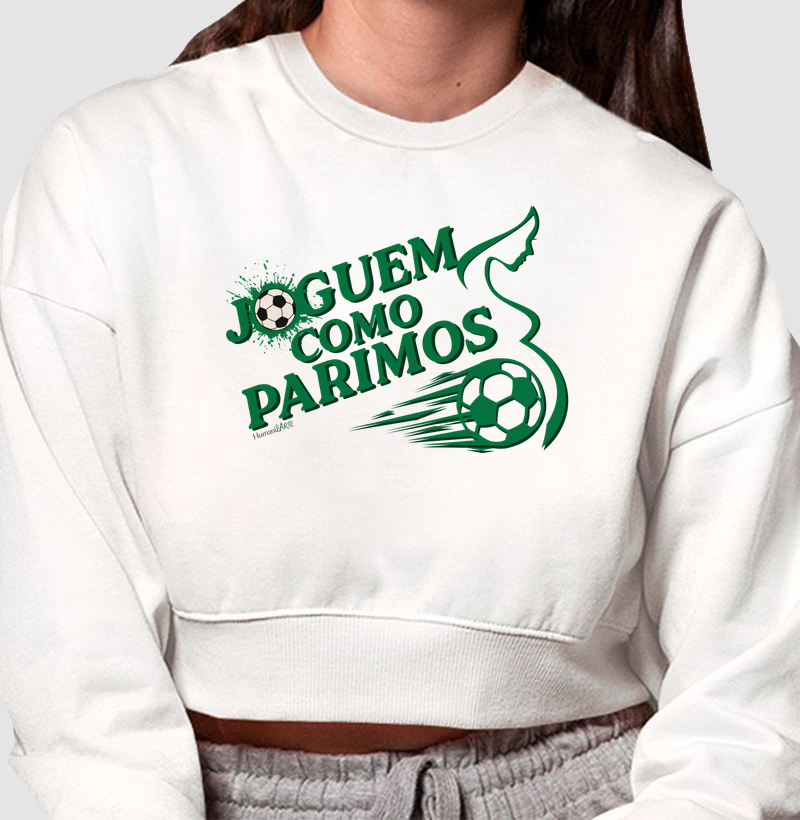 Joguem como PARIMOS Cropped Moleton