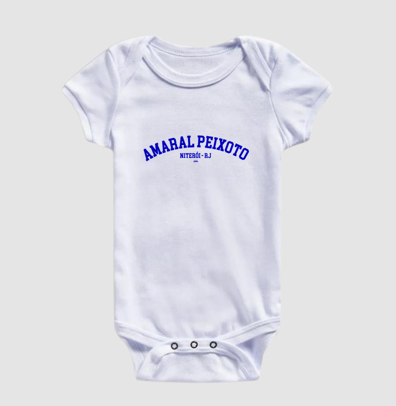 Amaral Peixoto - Azul e Branco - Body Infantil