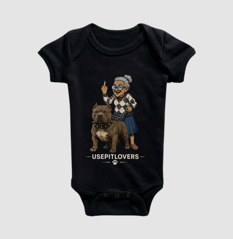 VOVÓ COM PIT - Body Infantil