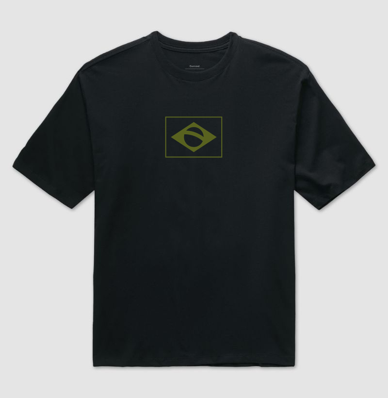 Bandeiro do Brasil (minimalista) - Camiseta Oversized