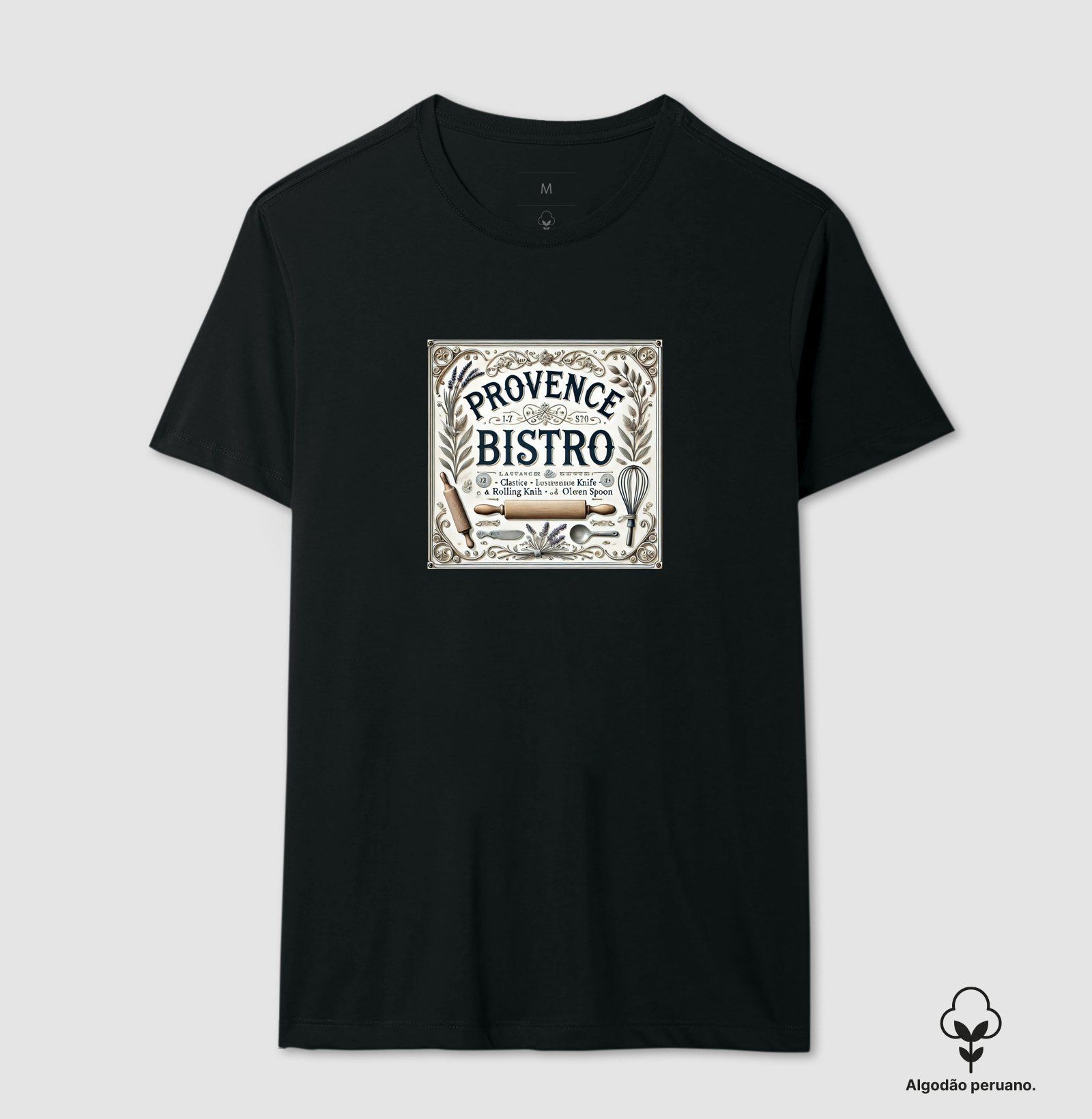 Provence bistro - Camiseta Algodão Peruano