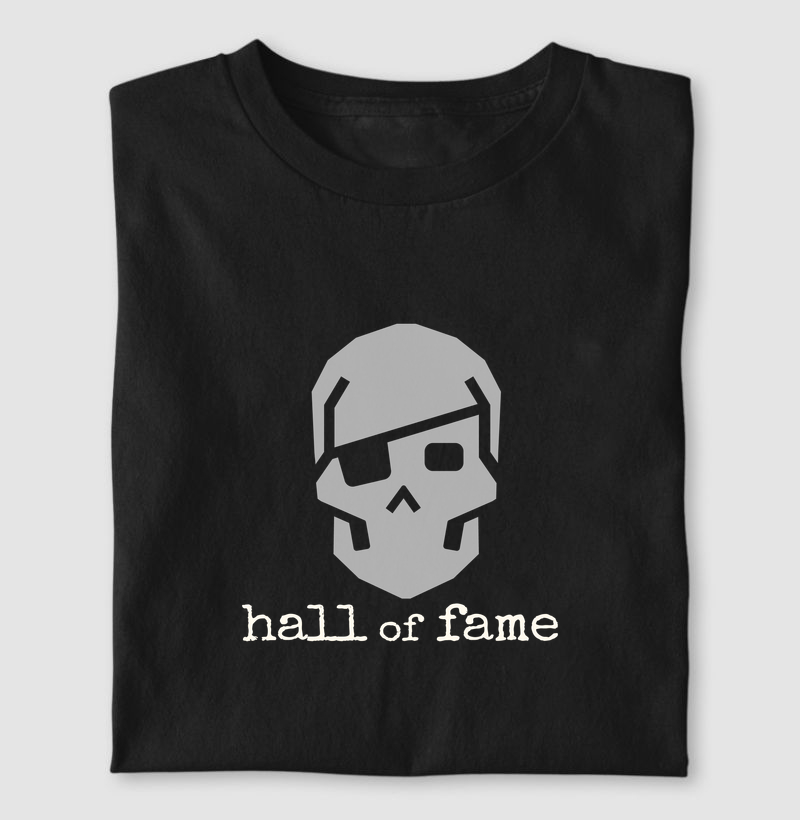 Camiseta Masculina Estampada 100% Algodão premium Hall of Fame – caveira