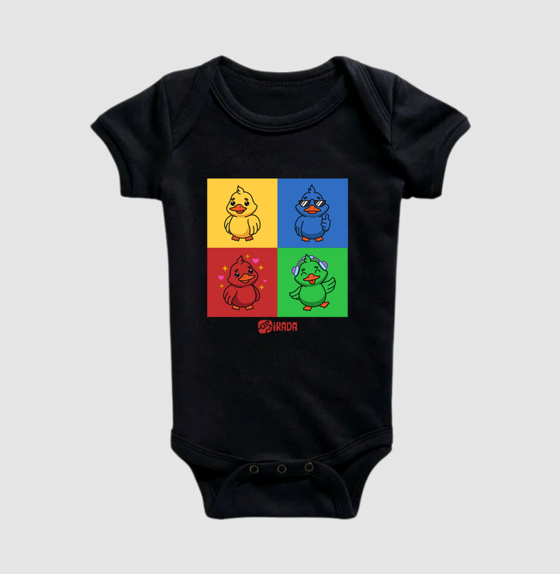 Body Infantil - Os quatro Patinhos