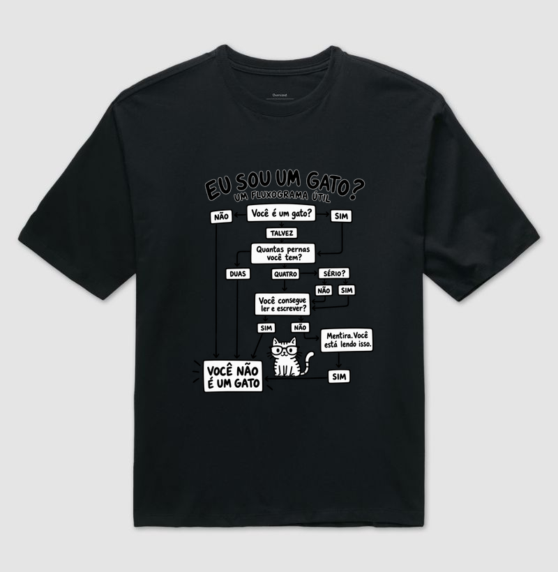 Eu Sou um Gato? - Camiseta Oversized