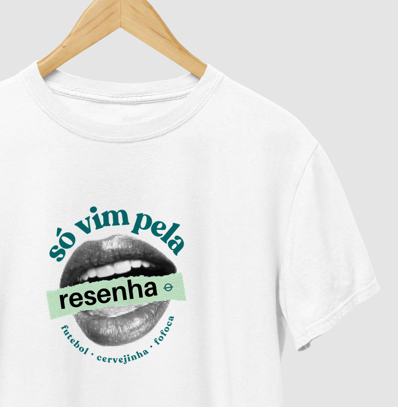 feminina de futebol estampa "só vim pela resenha" joga bonita