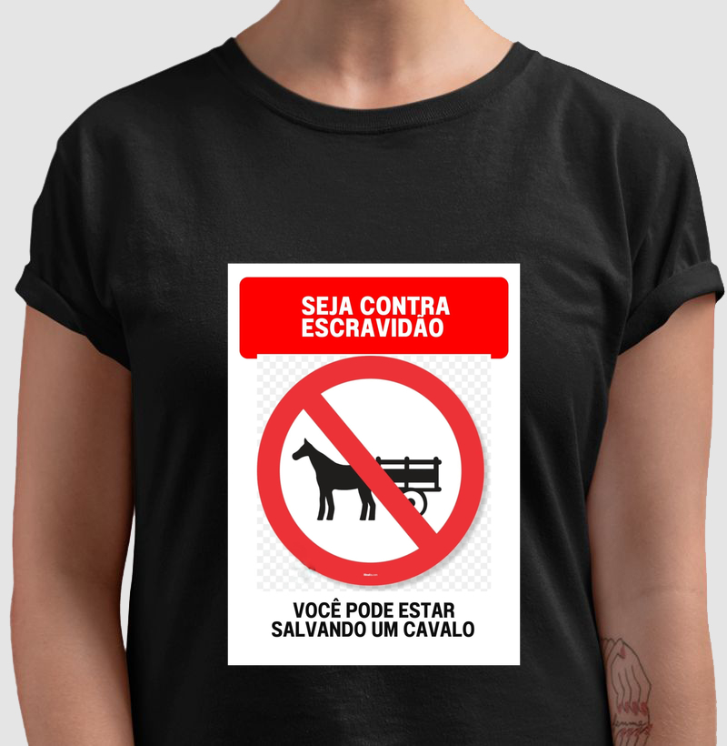 camiseta Não a puxar carroças!