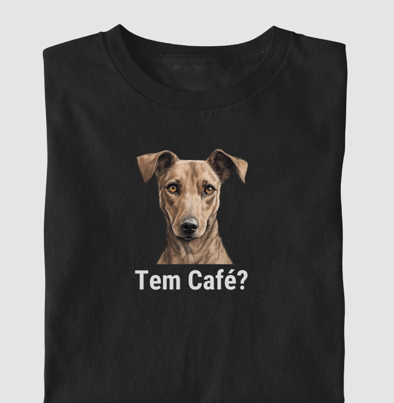 Camiseta Tem Café Vira-lata Caramelo Algodão Nacional