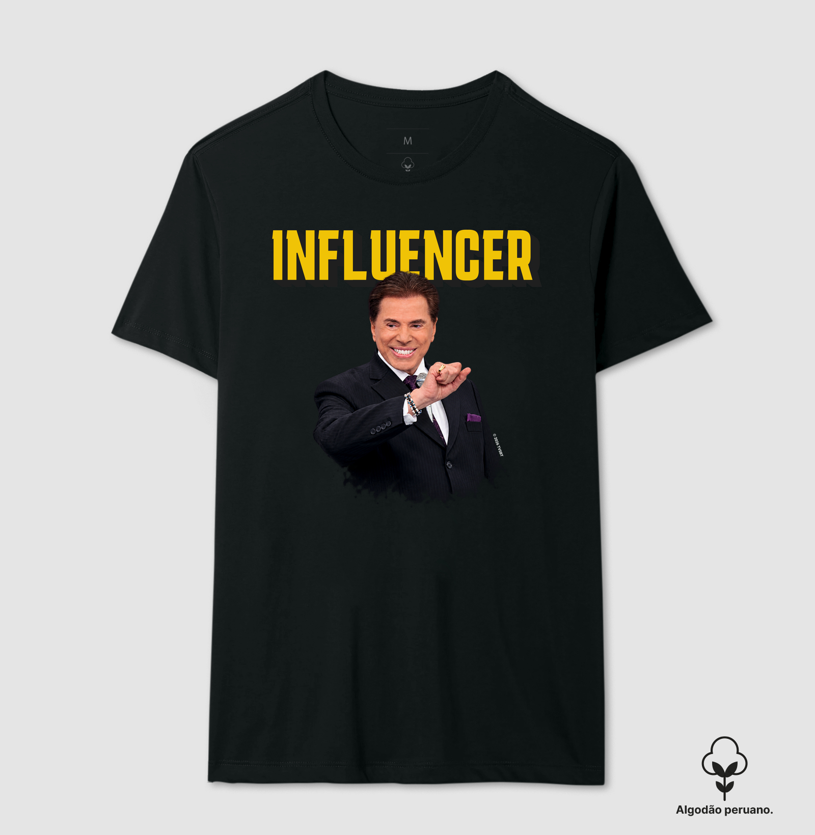 Influencer - Silvio Santos - Camiseta Algodão Peruano