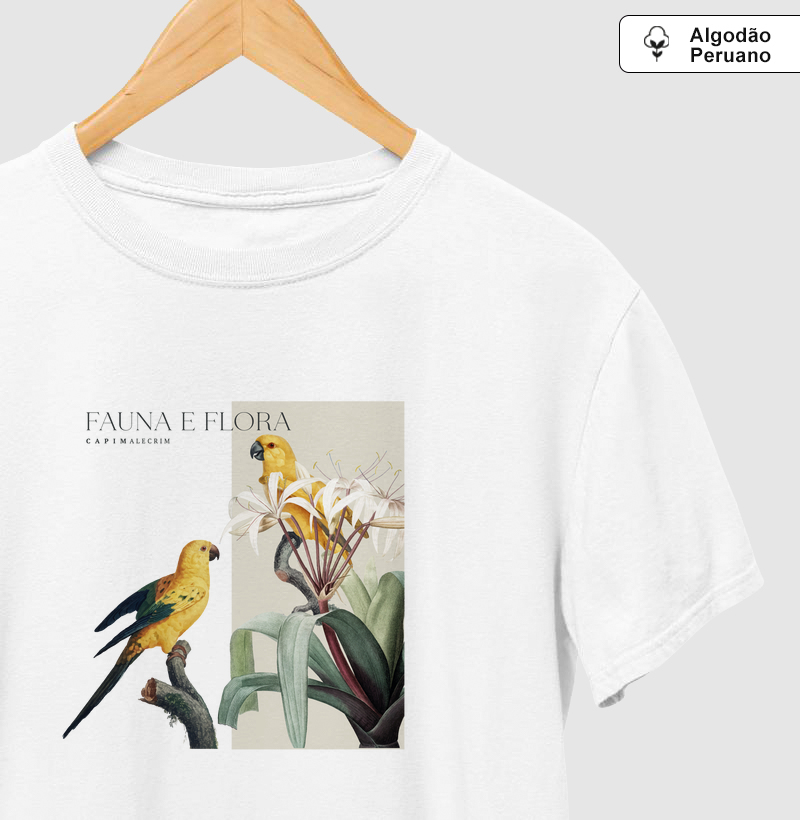 T-shirt Fauna e Flora - Algodão Peruano