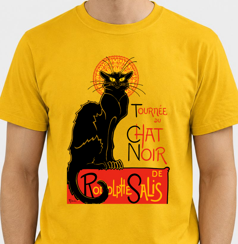 Camiseta Chat Noir Théophile Steinlen | Arte Art Nouveau 