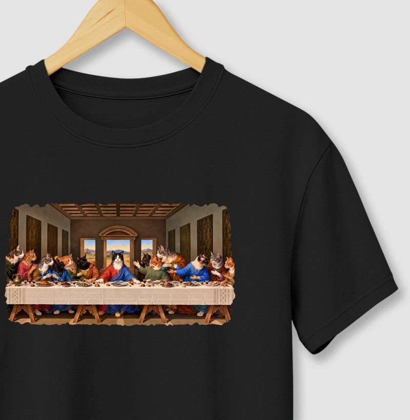 Última Ceia Felina - Camiseta