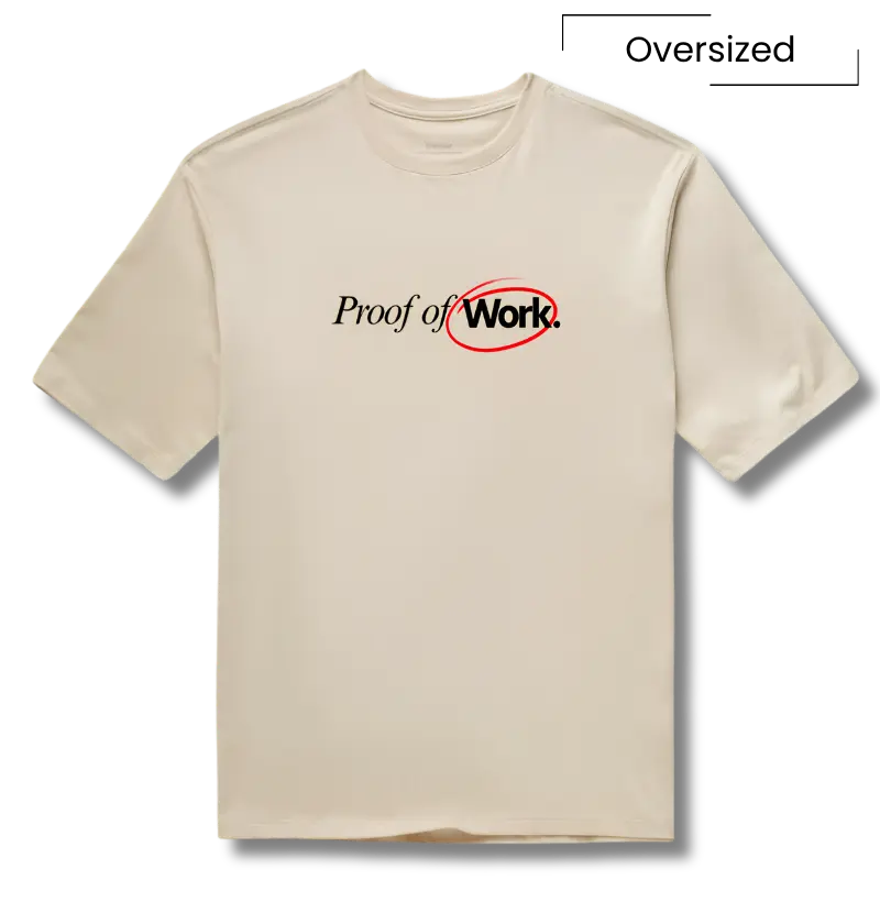 Camiseta Bitcoin Proof of Work - Camiseta Oversized