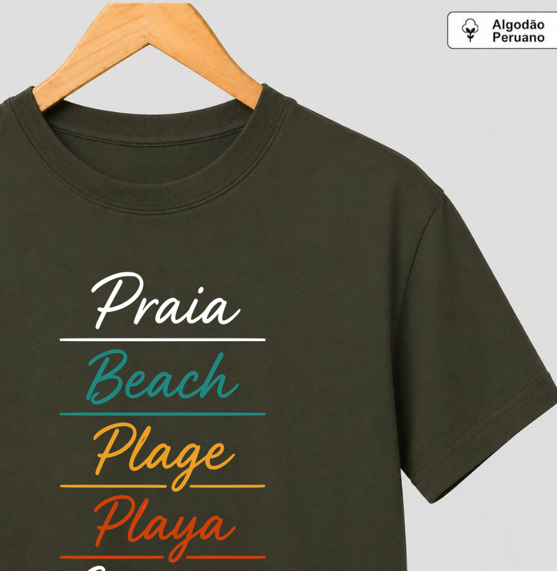 Praia (Peruano) - Camiseta Algodão Peruano