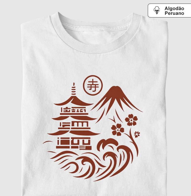 Estampa: Templo & Fuji 