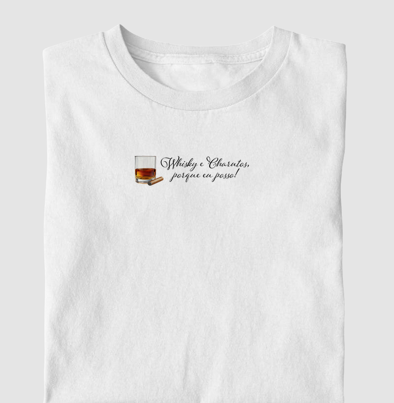 Camiseta Whisky e Charutos porque eu posso