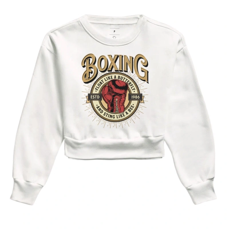 Moletom Cropped Boxing Float and Sting 