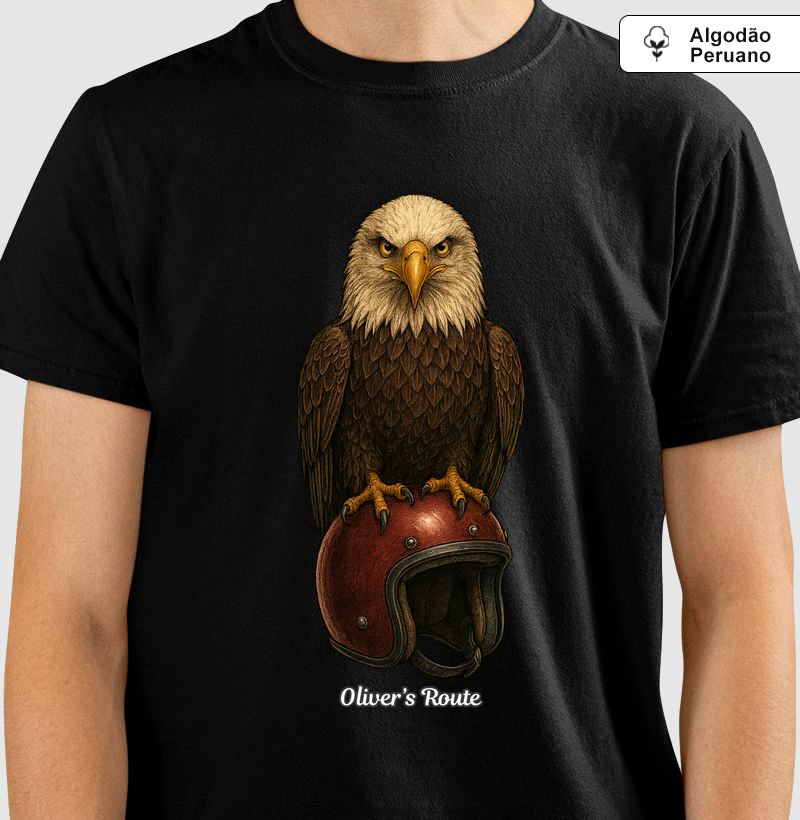 The Eagle and the Helmet - Camiseta Algodão Peruano