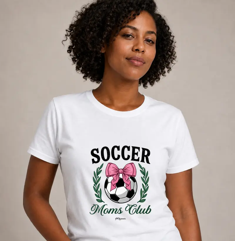 feminina de futebol estampa "soccer moms" joga bonita