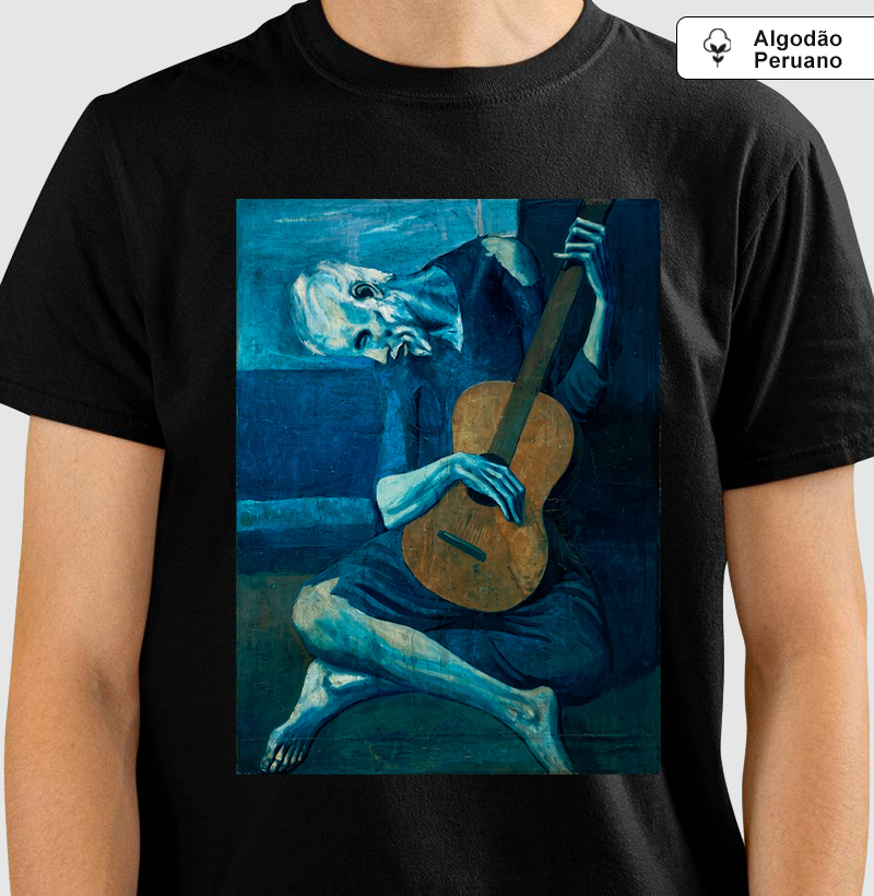 Cubismo Picasso Guitarrista Algodão Peruano 