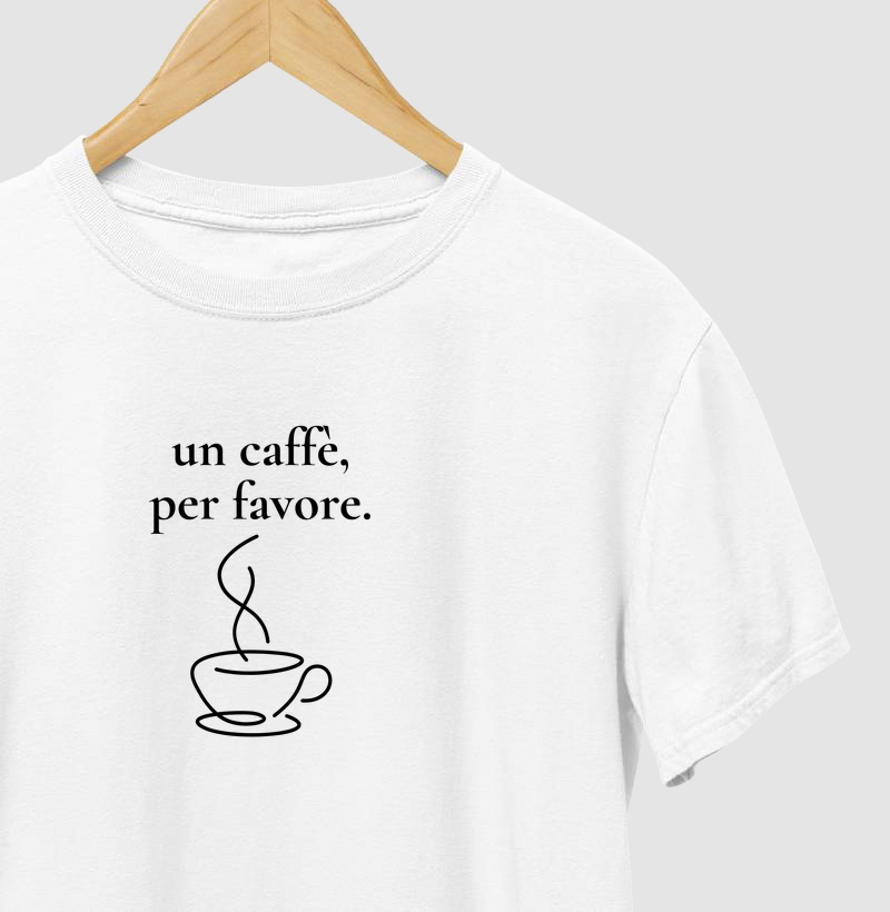 "Um café, perfavore."