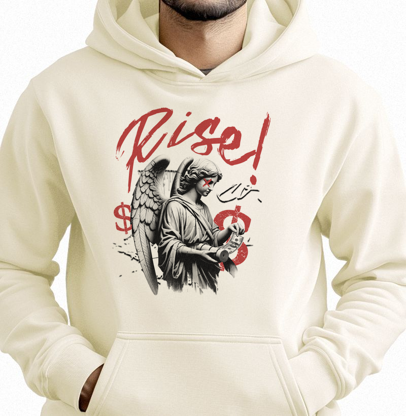 Hoodie Moletom Rise! Streetwear Estampa Premium Unissex – Moda Urbana