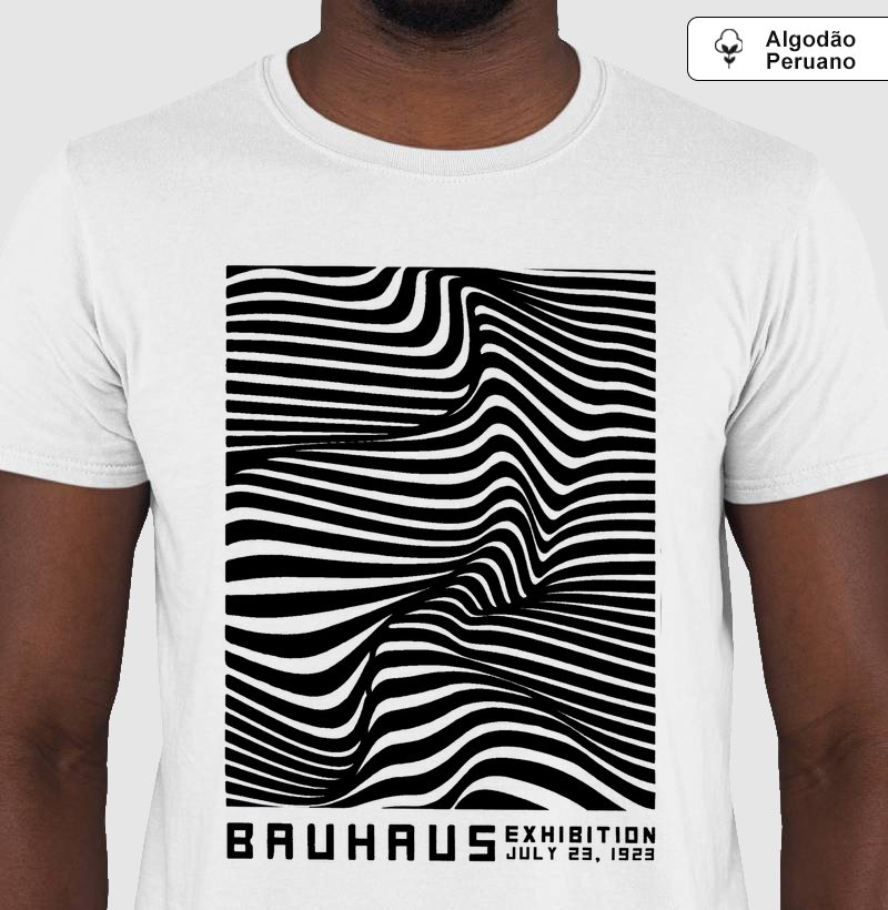 Camiseta Bauhaus 1923 Design Modernista Algodão Peruano 
