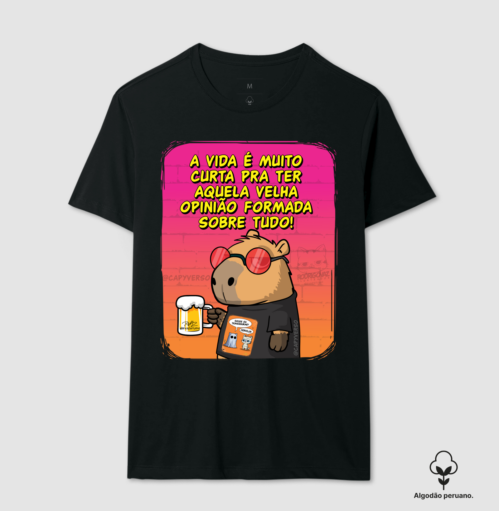 Camiseta Capivara Opinião - Camiseta Algodão Peruano