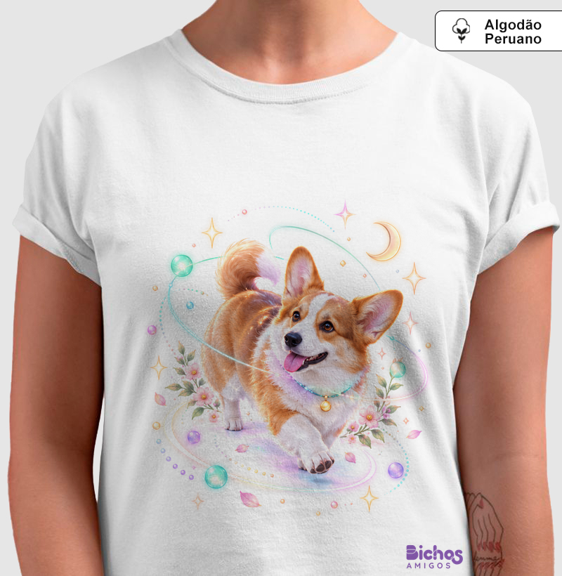 Welsh Corgi - Camiseta Algodão Peruano