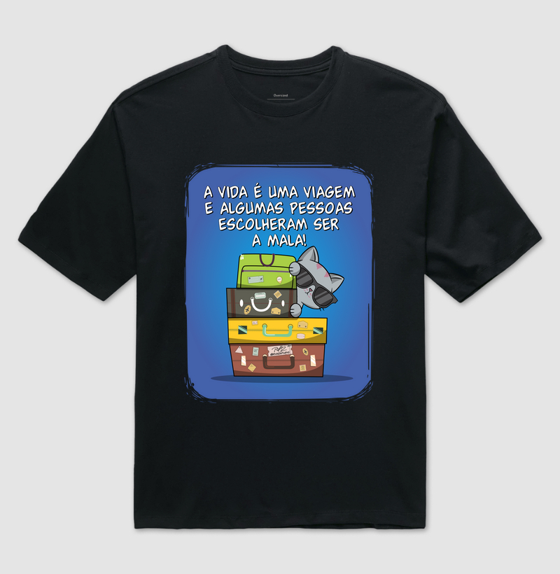 Camiseta Gato Sincero Mala - Camiseta Oversized