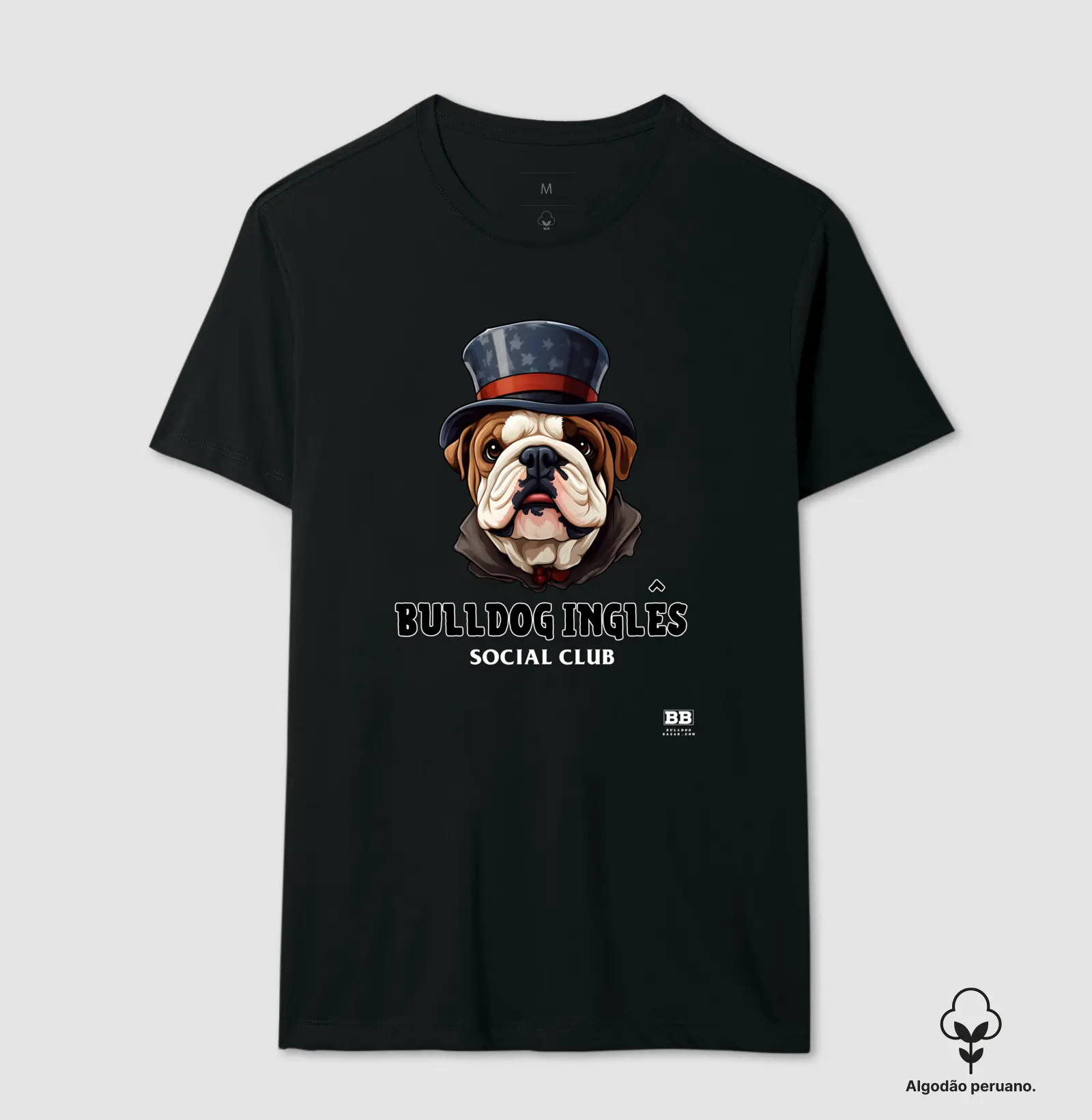 Camiseta Premium Bulldog Inglês "Social Club"
