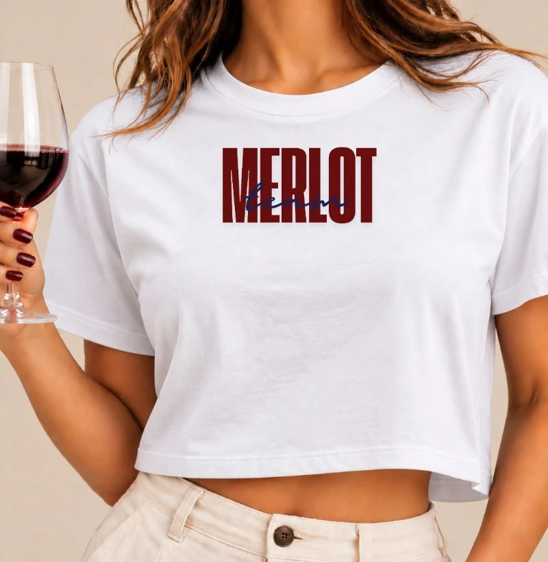 Camiseta Cropped Merlot Team - Cropped