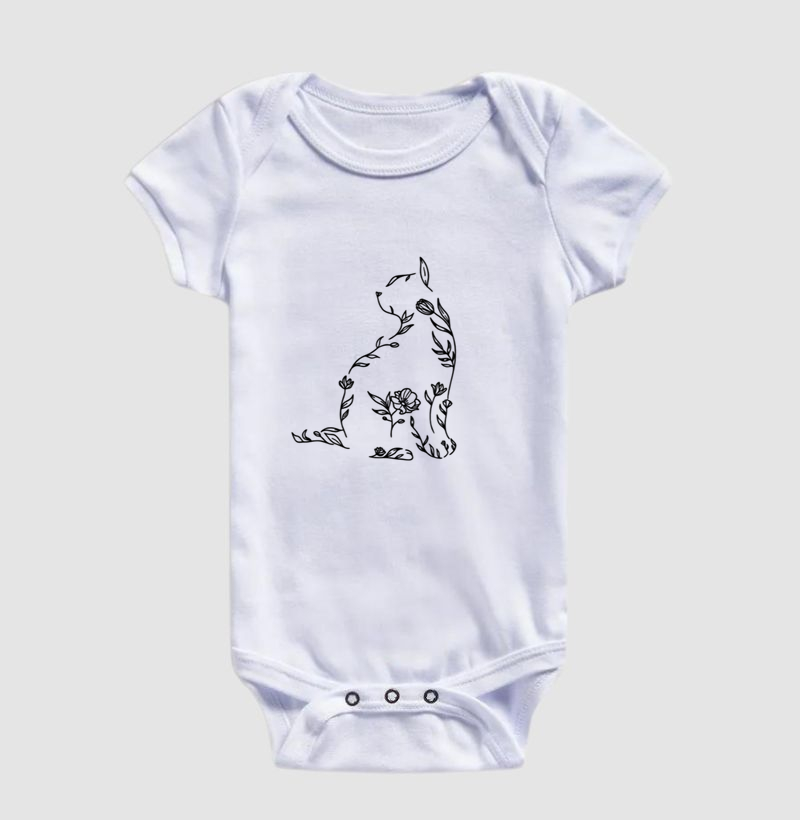 Gato Florido Minimalista