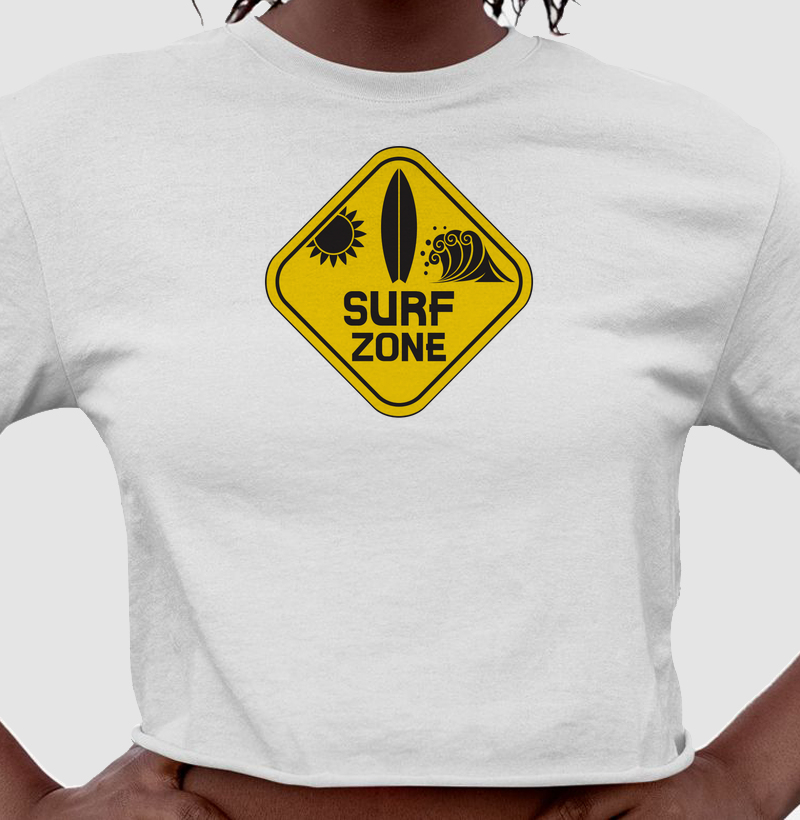 Cropped Surf Zone — Classic Sign | Posto80