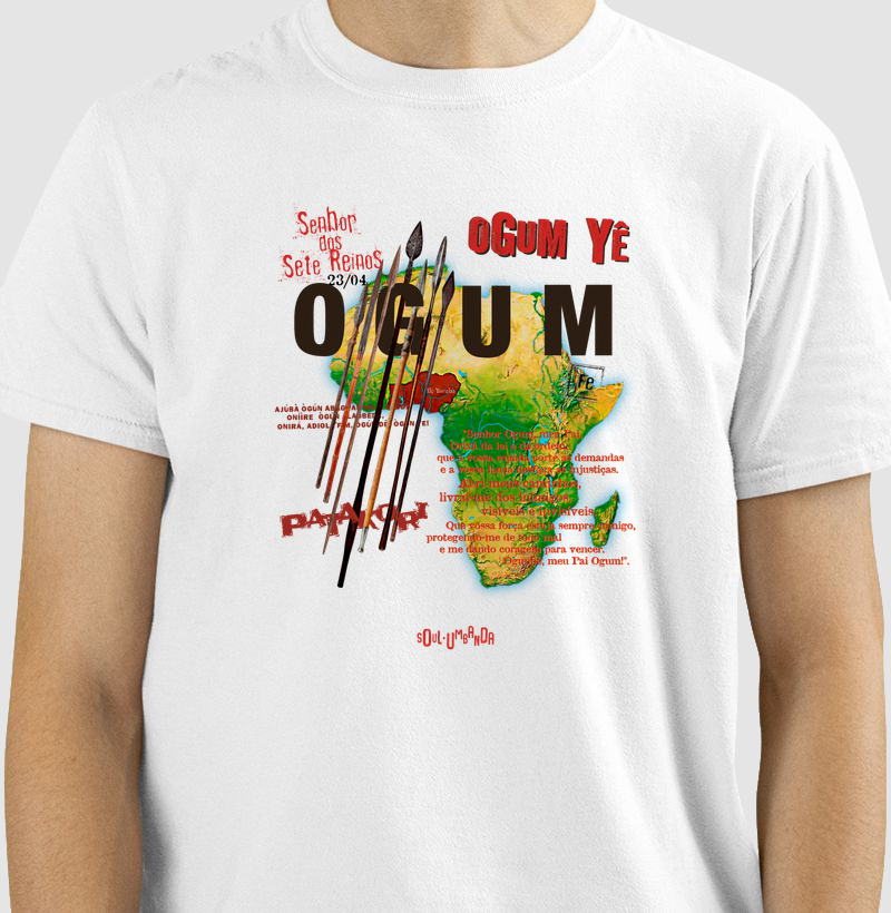 camiseta OGUM oração