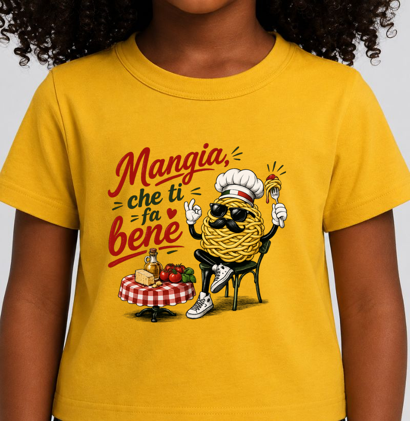 Camiseta Kids Mangia che ti fa Bene