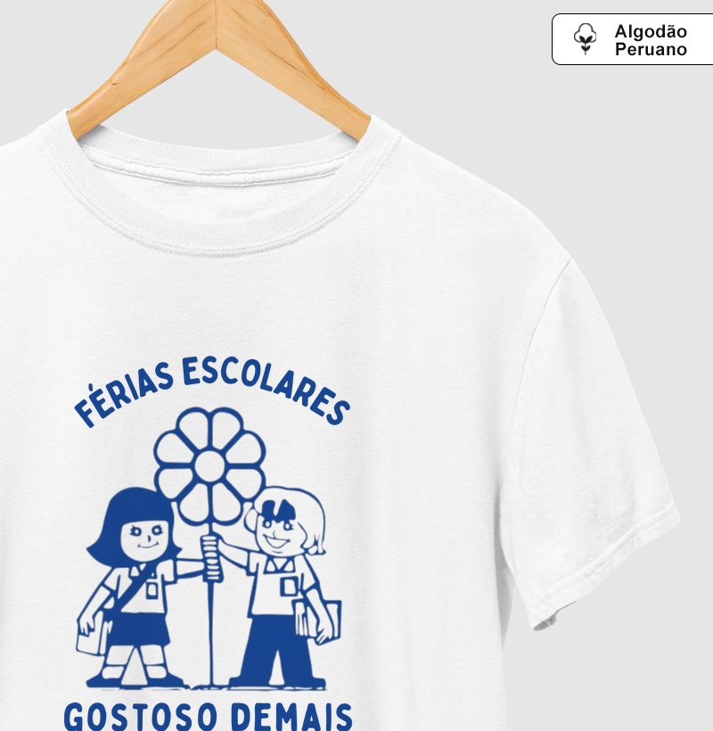 Férias escolares gostoso demais: Algodão Peruano