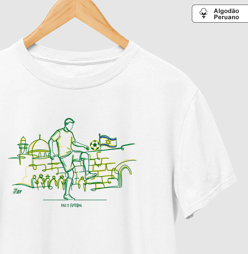 Paz e Futebol  - Camiseta Algodão Peruano