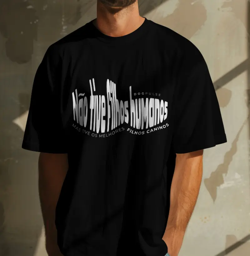Camiseta Não Tive Filhos Humanos, Mas Tive os Melhores Filhos Caninos Dog Pulse
