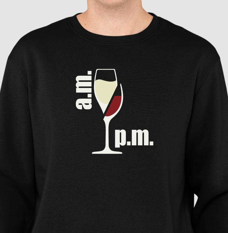 A.M/P.M - All Day Wine - Suéter Moletom