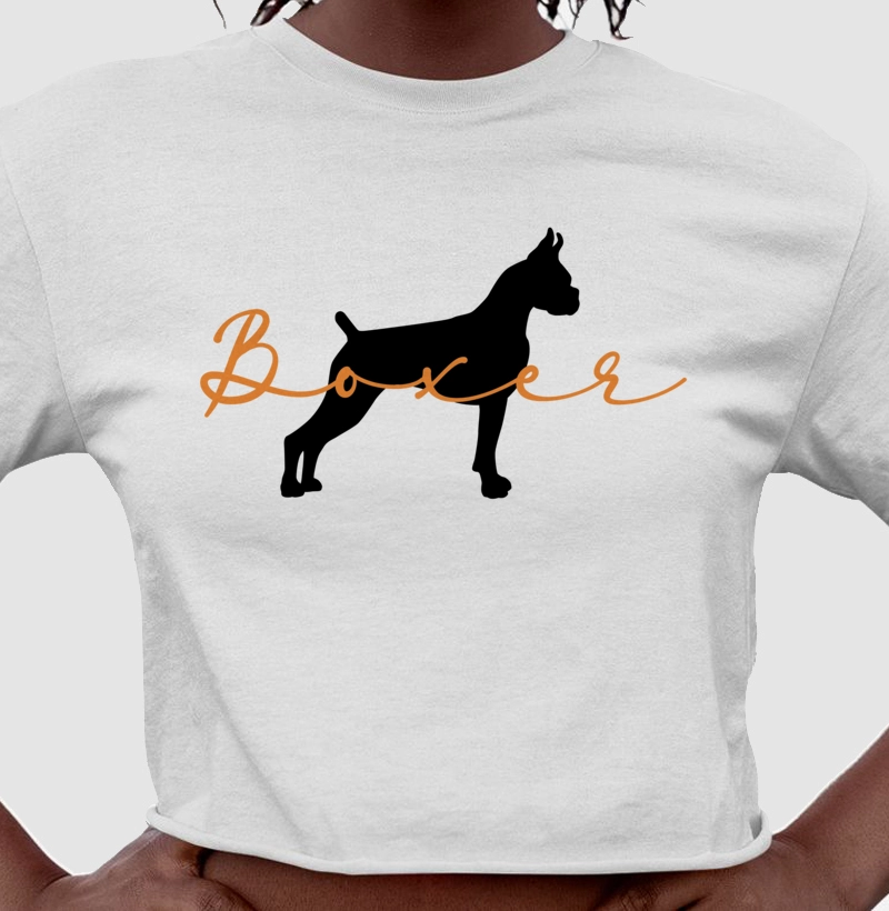 Camiseta Cropped Boxer Silhueta