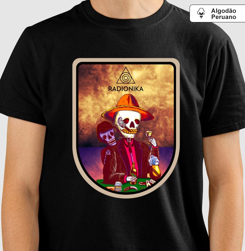 Camiseta Alcoholic Calavera | Rolê no Submundo | Algodão Peruano
