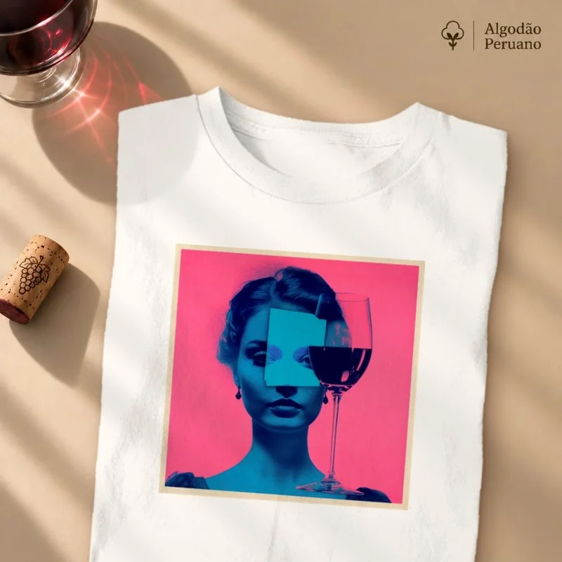 Camiseta Perspectiva em Vinho