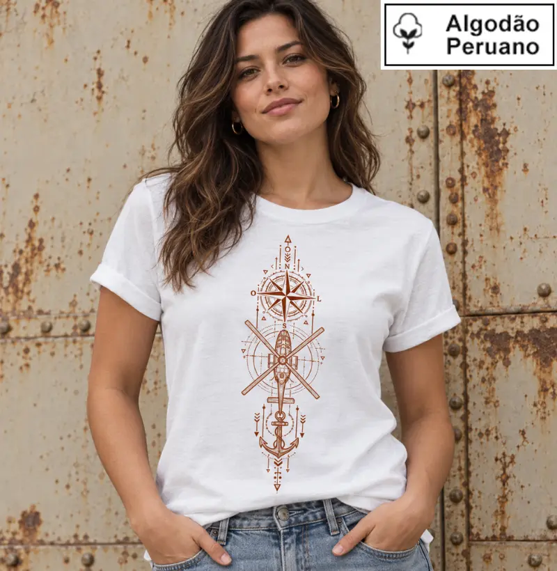 Offshore Air Ops - Camiseta Algodão Peruano